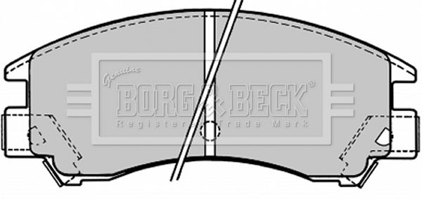 BORG & BECK stabdžių trinkelių rinkinys, diskinis stabdys BBP1148